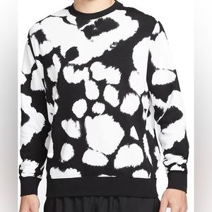 Black and White Tye Dye Nike Sweatshirt